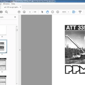 Terex PPM Crane ATT 335 Operators & Maintenance Manual q6044046 - PDF DOWNLOAD
