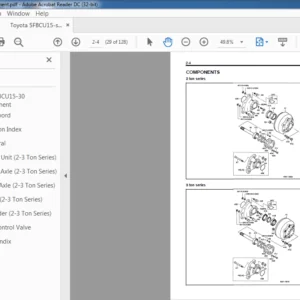 Toyota Battery Forklift 5FBCU15 30 Series Supplement Service Manual - PDF  DOWNLOAD