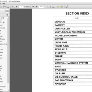 Toyota Electric Powered Forklift 7FBCU15-55 Series Service Manual - PDF DOWNLOAD