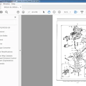 Toyota Forklift 5FG 5FD 10-30 Series Inspection & Adjustment Manual - PDF DOWNLOAD