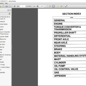 Toyota Forklift 7FGU 7FDU35-80 & 7FGCU35-70 Series Service Manual - PDF DOWNLOAD