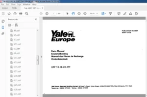 Yale A807 ERP 16-20 ATF Parts Manual - PDF DOWNLOAD