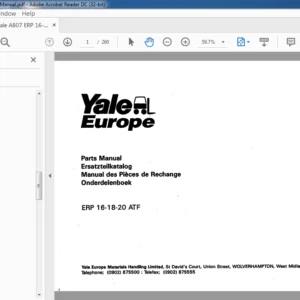 Yale A807 ERP 16-20 ATF Parts Manual - PDF DOWNLOAD