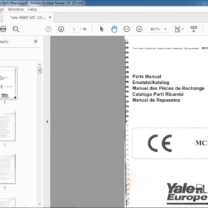 Yale A860 MC 10-12-15 Parts Manual - PDF DOWNLOAD