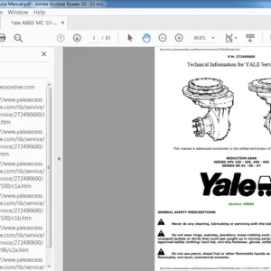 Yale A860 MC 10-12 Service Manual - PDF DOWNLOAD