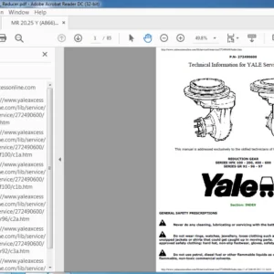 Yale A866 Series HFK 100-200, 400-600 Service Repair Manual - PDF DOWNLOAD