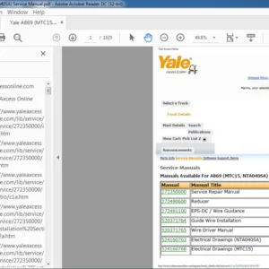 Yale A869 (MTC15, NTA040SA) Service Manual - PDF DOWNLOAD