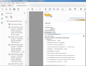 Yale A908 (ERC20-32AGF Europe) Parts Manual - PDF DOWNLOAD