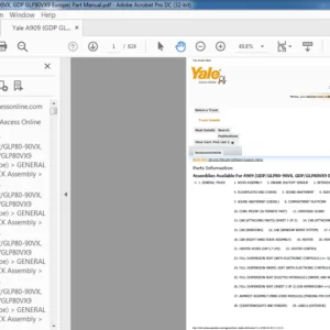 Yale A909 (GDP GLP80-90VX GDP GLP80VX9 Europe) Part Manual - PDF DOWNLOAD