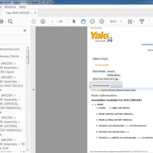 Yale A943 MO20F Part Manual - PDF DOWNLOAD