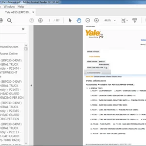 Yale A955 (ERP030-040VF) Parts Manual - PDF DOWNLOAD