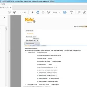 Yale A968 (ERC22VG, ERC25VG, ERC30VG, ERC32VG, ERC35VG Europe) Parts Manual - PDF DOWNLOAD