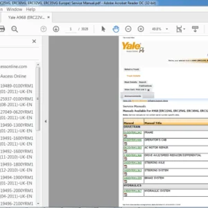 Yale A968 (ERC22VG, ERC25VG, ERC30VG, ERC32VG, ERC35VG Europe) Service Manual - PDF DOWNLOAD