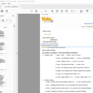 Yale A974 (GLP050LX GDP50LX) Parts Manual - PDF DOWNLOAD