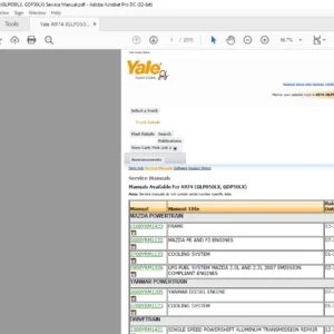 Yale A974 (GLP050LX, GDP50LX) Service Manual - PDF DOWNLOAD