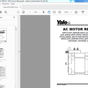 Yale A976 ERP 22VL -35 VL (ERP 45- 70VL) Service Manual - PDF DOWNLOAD