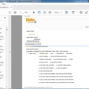 Yale A976 (ERP22VL 25VL 30VL 35VL Europe) Parts Manual - PDF DOWNLOAD