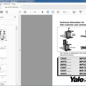 Yale A979 (MP20XV) Service Manual - PDF DOWNLOAD