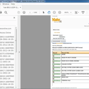 Yale B810 (GDP GLP16-20AF Europe) Service Manual - PDF DOWNLOAD
