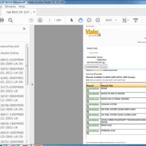 Yale B810 GP GLP 30-40 AF Service Manual - PDF DOWNLOAD