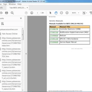 Yale B855 (MS12S-MS15S) Service Manual - PDF DOWNLOAD