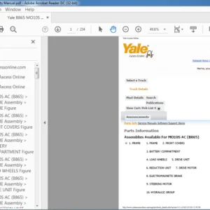 Yale B865 MO10S AC Parts Manual - PDF DOWNLOAD