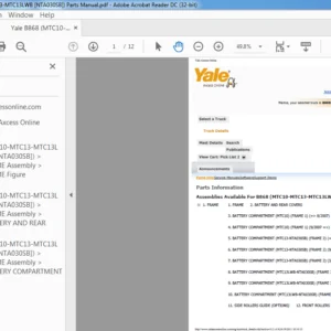 Yale B868 (MTC10-MTC13-MTC13LWB [NTA030SB]) Parts Manual - PDF DOWNLOAD