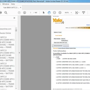Yale B869 (MTC13 80V-MTC15SWB-MTC15MWB-MTC15LWB [NTA035SB]) Parts Manual - PDF DOWNLOAD