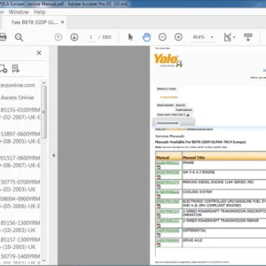 Yale B878 (GDP GLP60-70CA Europe) Service Manual - PDF DOWNLOAD