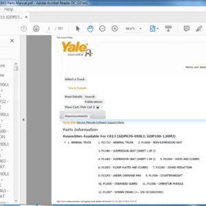 Yale C813 (GDP070-090LJ GDP100-120MJ) Parts Manual - PDF DOWNLOAD
