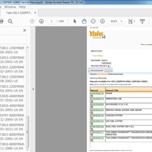 Yale C813 (GDP070-090LJ GDP100-120MJ) Service Manual - PDF DOWNLOAD