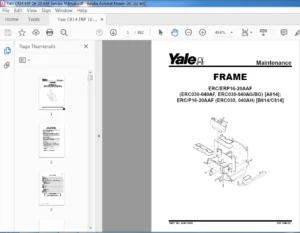 Yale C814 ERP 16-20 AAF Service Manual - PDF DOWNLOAD