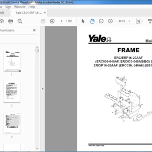 Yale C814 ERP 16-20 AAF Service Manual - PDF DOWNLOAD