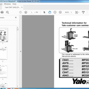 Yale C847 (MS12X MS15X) Service Manual - PDF DOWNLOAD