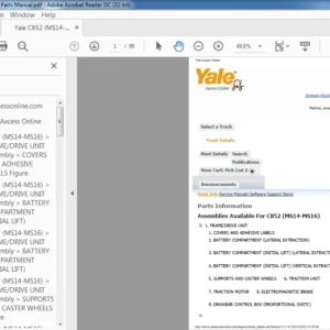 Yale C852 (MS14-MS16) Parts Manual - PDF DOWNLOAD