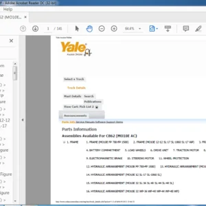 Yale C862 (MO10E AC) Parts Manual - PDF DOWNLOAD