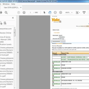 Yale C878 (GDP135-155VX GLP135-155VX GP135-155VX) Service Manual - PDF DOWNLOAD