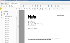 Yale D807 ERP 16-18-20 ATF Parts Manual - PDF DOWNLOAD
