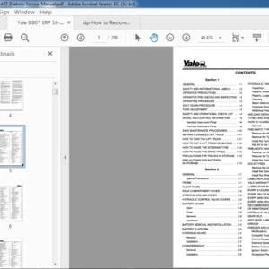 Yale D807 ERP 16-20 ATF Diabolo Service Manual - PDF DOWNLOAD