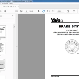 Yale E108 ERC20-30AGF Service Manual - PDF DOWNLOAD