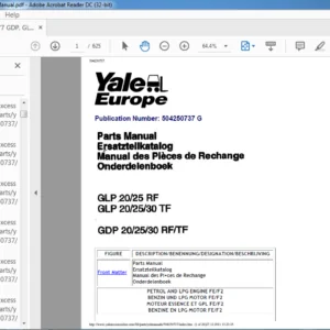 Yale E177 GDP, GLP 20-30 RF, TF Part Manual - PDF DOWNLOAD