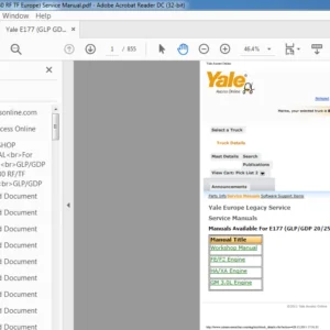 Yale E177 (GLP GDP 20 25 30 RF TF Europe) Service Manual - PDF DOWNLOAD