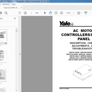 Yale E216 ERP 20-32 ALF (ERP 40-65DH) Service Manual - PDF DOWNLOAD