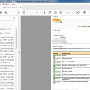 Yale E813 (GDP GLP35-40LJ GDP GLP45-55 MJ Europe) Service Manual - PDF DOWNLOAD