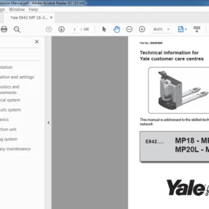 Yale E842 MP 18-22 L Service Manual - PDF DOWNLOAD