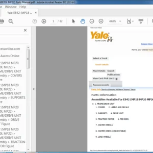 Yale E842 (MP18 MP20 MP20L MP22) Parts Manual - PDF DOWNLOAD