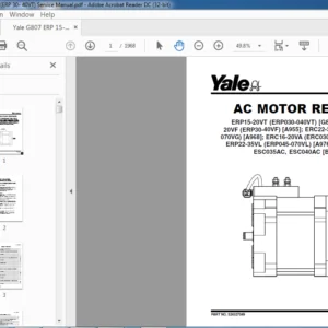 Yale G807 ERP 15-20 VT (ERP 30- 40VT) Service Manual - PDF DOWNLOAD