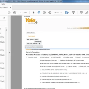 Yale G813 (GLP GDP40VX5 40VX6 45VX6 GLP GDP45SVX5 50VX 55VX Europe) Parts Manual - PDF DOWNLOAD