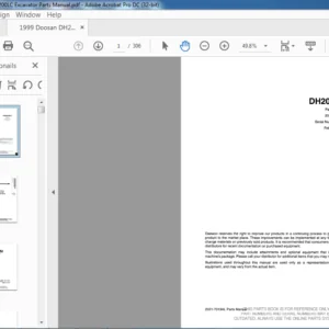 1999 Doosan DH200 200LC Excavator Parts Manual - PDF DOWNLOAD