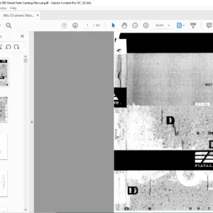 Allis Chalmers Motor Grader DD Diesel Parts Catalog Manual - PDF DOWNLOAD